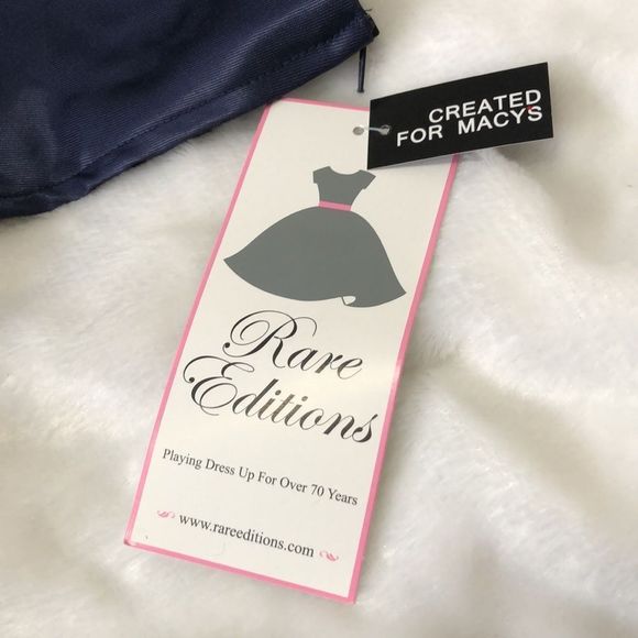 Rare Editions Big Girls Asymmetrical-Neckline Fit-And-Flare Dress, NWT Size 14 - Picture 6 of 12